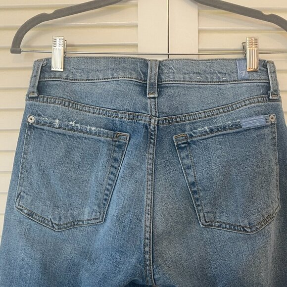 7 For All Mankind jeans 26 Josefina denim light wash distressed button fly - Picture 7 of 13